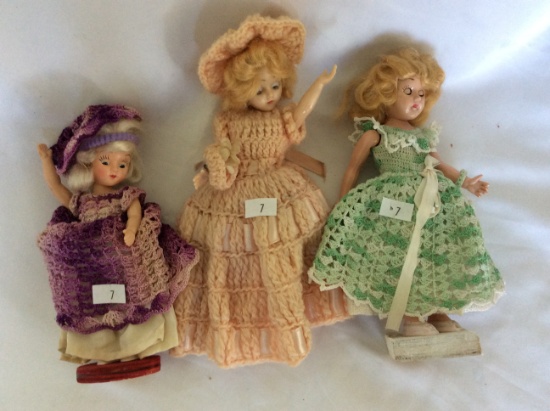 3 Vintage Dolls