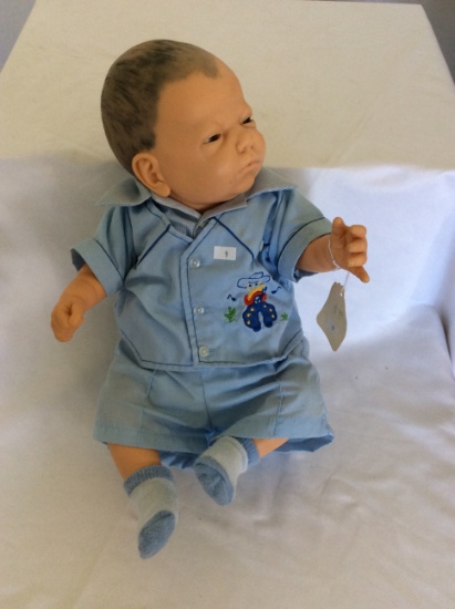 New Born Baby Doll; Made in Spain by Berjusa; 18"