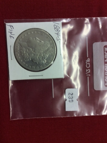 1884-S Morgan Silver Dollar, Fine