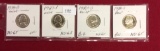 4 Mint/Proof, Jefferson Nickels 59-D, 87-P, 87-D, 86-S