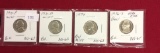 4 Mint/Proof, Jefferson Nickels 71-P, 71-d, 74-P, 76-s
