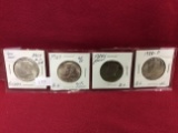 5 Kennedy Half Dollars, B.U./UNC 64 Silver, 69, 89-S, 88-P