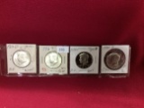 4 Kennedy Half Dollars, 64-D, 67, 79-S, 85-D, Mint/Proof