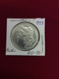 1883-P Morgan Silver Dollar, A.U., MS-55