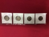 4 Jefferson Nickels, 4041,43-P, 43-S, F-X.F.