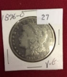 1896 O-Morgan Silver Dollar-V.H