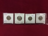 4 Buffalo Nickels, 35, 36, 36-S, 37 V.F./A.U.