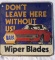 NAPA Wiper Blades Advertising Sign