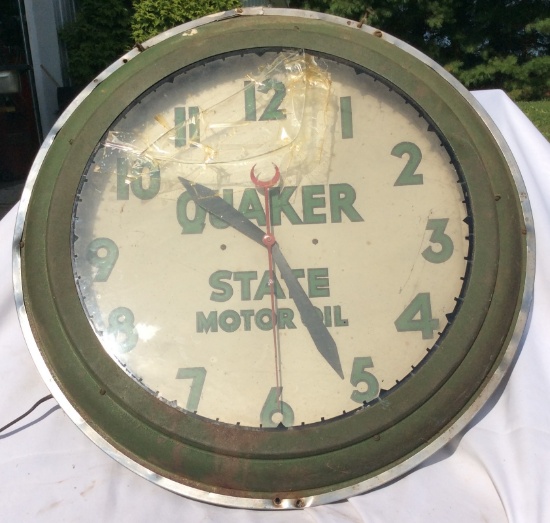 Quaker State Motor Oil Clock