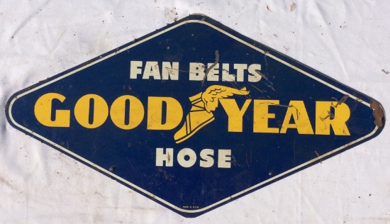 Good Year Fan Belts, Hose Advertising Sign