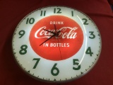 Drink Coca-Cola in Bottles Lighted Bubble Glass Clock, 15 in.
