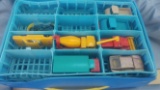 Assortment of MatchBox Cars and Carrier