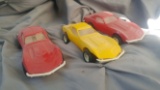 (3) Tonka Corvettes plastic