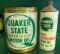 Quaker State Oil Cans