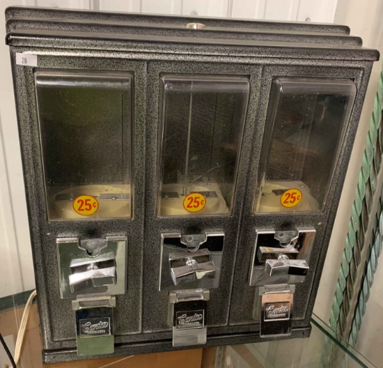 Curtis 3 Compartment Gum Ball Machine