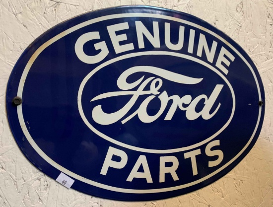 Enamel Ford Parts Sign 11" by 16"