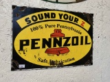 Enamel Pennzoil Sign 9