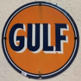 Enamel Gulf Oil Sign 12