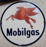 Enamel Mobilgas Sign 12
