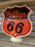 Phillips 66 Pump Globe - One Lens Damaged