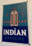 Vintage Indian Gasoline Enamel Sign 17