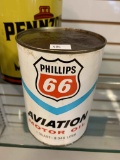Phillips 66 Aviation Motor Oil Can Full