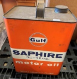 Gulf Saphire Supreme 2 Gallon Motor Oil Can