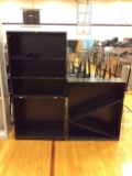 2 Black Metal Cabinets