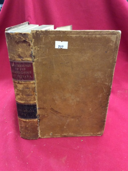 1861 "Proceedings of the Grand Lodge of Indiana" By: William Hacker