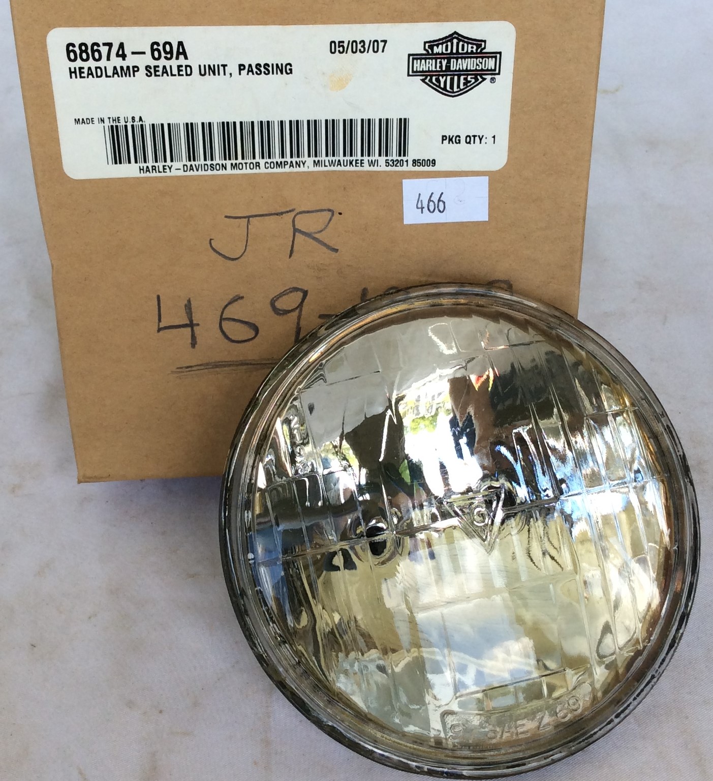 Harley-davidson Headlamp Sealed Unit, Passing P/n | Proxibid