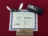 2011 Kabar Union Razor Co. Mint in box with Papers, Bone Handle Elephant To