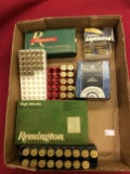 Flat of assorted partial boxes of ammo
