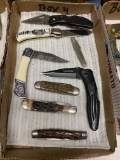 Stainless Steel, Yellow Handled, Single Blade, Folding Pocket Knife (Box 4,