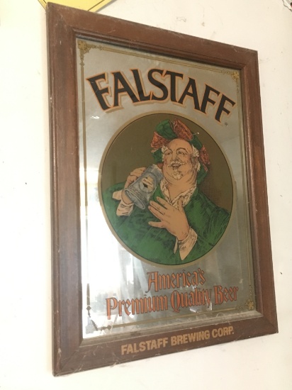 Framed Falstaff Brewing Corp. Sign