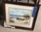 Framed Boat & Ocean Scene Painting, Signed, 15.5x19.5 in., Won 1st Place in