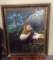 Framed, Signed Painting of Jesus Kneeling  15.5x19.5 in.
