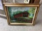 Framed Covered Bridge Painting, 15.5x19.5 in.