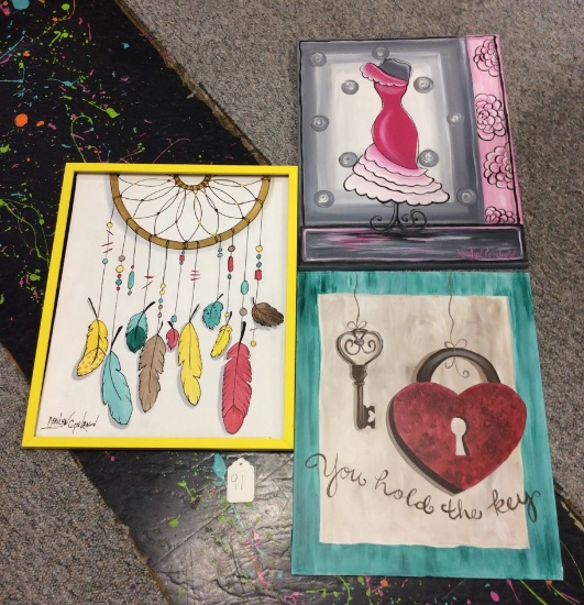 3 Assorted Paintings