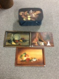 4 Paintings inc. Painted Picnic Basket