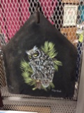 Owl on Slate, Signed 14x12 in.