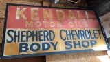 Kendall Motor Oils Shepherd Chevrolet Body Shop Sign