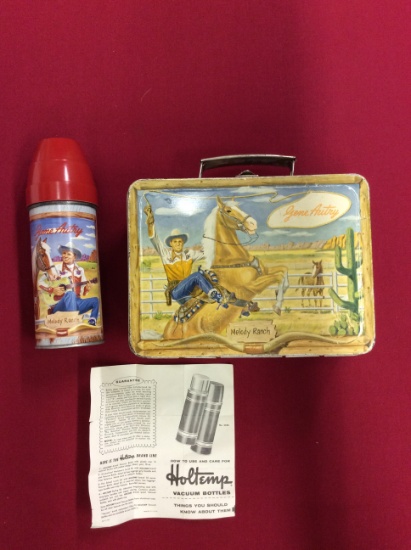 Gene Autry "Melody Ranch" Thermos & Lunchbox Set, Dated: 1954
