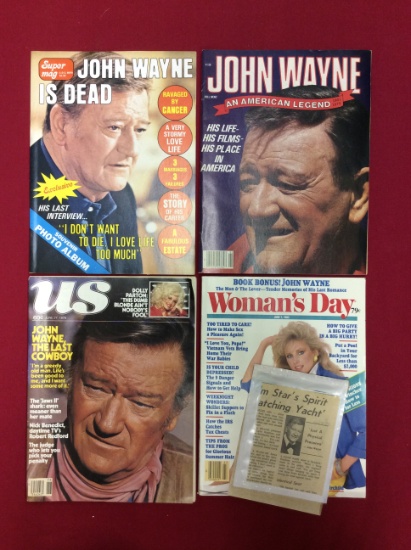 Set of 4 John Wayne Magazines, Dated: 1978 & 1979