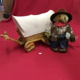 Covered Wagon Light and Cowboy Bear