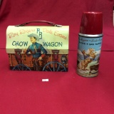 Roy Rogers and Dale Evans Metal Lunch Box with Thermos