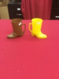Set of 2 Plastic Cowboy Boot Cups
