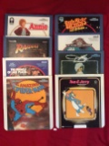 Set of 9 Videodiscs including, Spider-man, The Miracle of Lake Placid, Raid