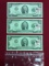 (3) 1976 Two Dollar Bills