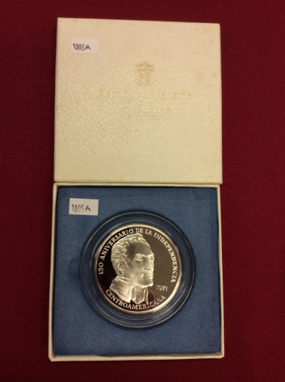 1971 Republic of Panama One 20 Balboas Proof Coin, 2000 grains of Sterling