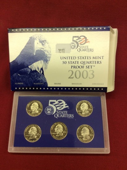 2003 United States Mint 50 State Quarters Proof Set (5 coins)